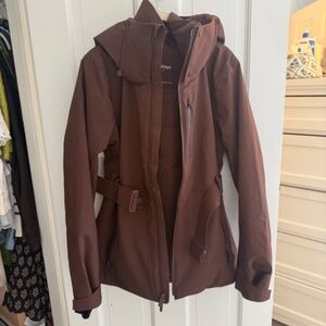 Halfdays BRAND NEW belted Aston Jacket, size small, Spiked Cocoa